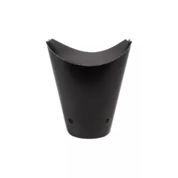 Gobelets frites carton noir avec fermeture dimension 8.5x14cm 16oz / 460ml